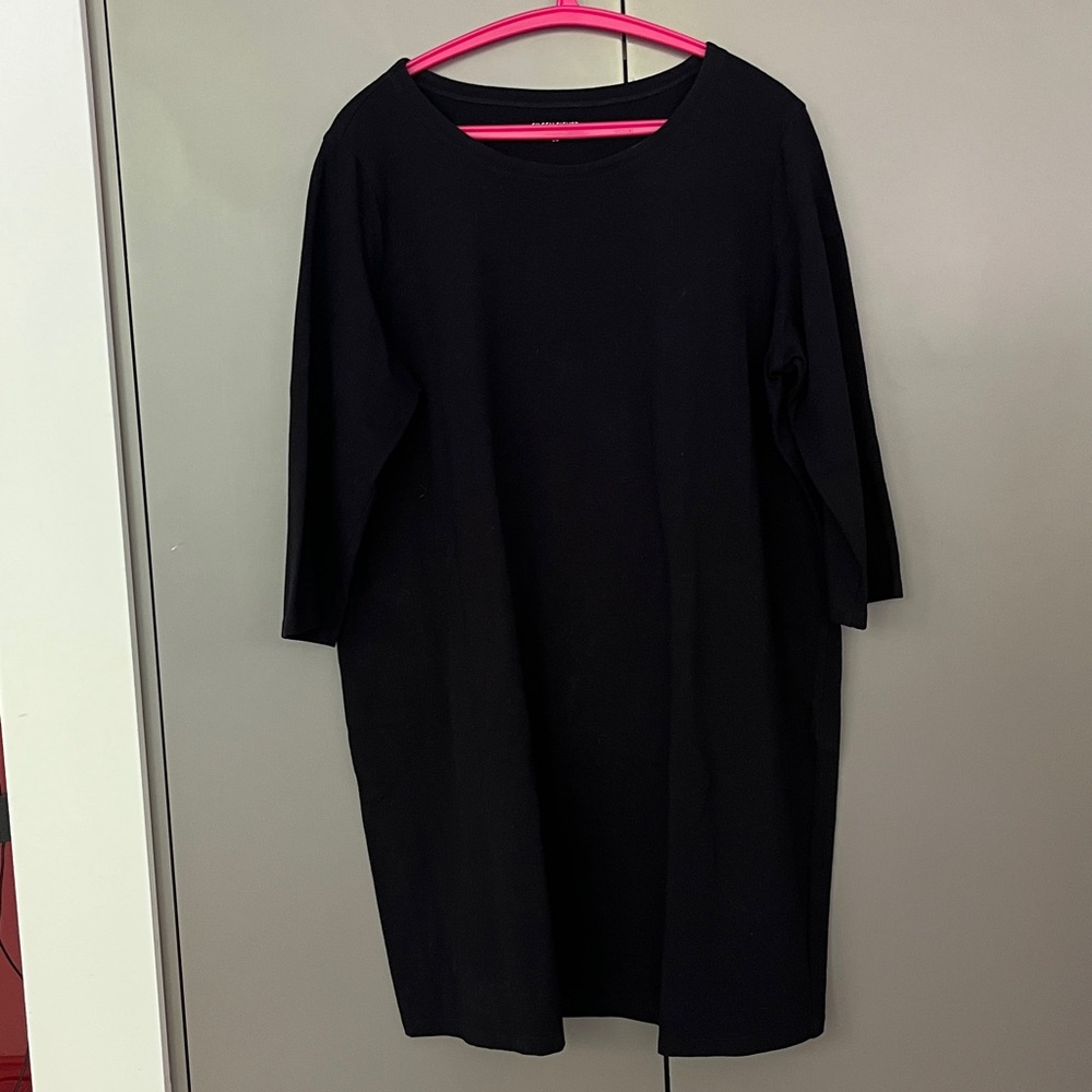 Eileen Fisher black t-shirt dress